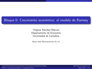 Bloque II. Crecimiento económico: el modelo de Ramsey