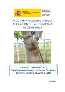 Plan de Contingencia PSA - Ministerio de Agricultura, Alimentación