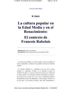 El contexto de Francois Rabelais - CIIE-R10