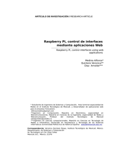 Raspberry Pi, control de interfaces mediante aplicaciones Web