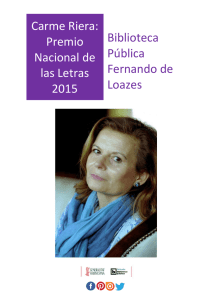 Carme Riera: Premio Nacional de las Letras 2015