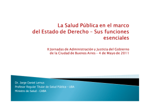 Dr. Jorge Daniel Lemus Profesor Regular Titular de Salud Pública