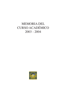 Memoria Curso 2003-2004 - Departamento de Sociología de la