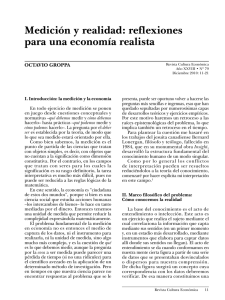 Medición y realidad: reflexiones para una economía realista