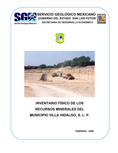 inventario físico de los recursos minerales del municipio villa