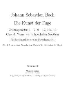 Johann Sebastian Bach Die Kunst der Fuge