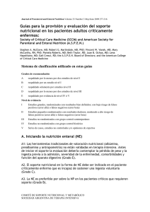 Traducción guías ASPEN 2009 - Sociedad Argentina de Terapia
