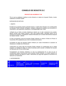 Proyecto de Acuerdo 149 / 15-04-201 / Consejo de Bogotá