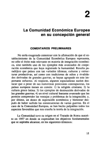 La Comunidad Económica Europea en su concepción general