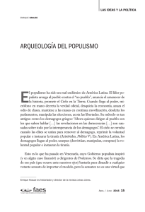 "Arqueología del populismo". Enrique Krauze