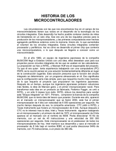 HISTORIA DE LOS MICROCONTROLADORES