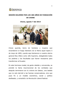 sesion solemne chone - Presidencia de la República del Ecuador