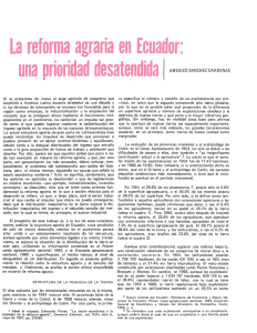 La reforma agraria en Ecuador - revista de comercio exterior