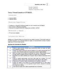 Tema: Firewall basado en IPTABLES.