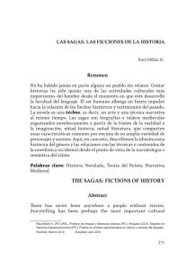 Resumen THE SAGAS: fICTIONS Of HISTORY Abstract