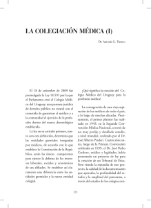 la colegiación médica - Sindicato Médico del Uruguay