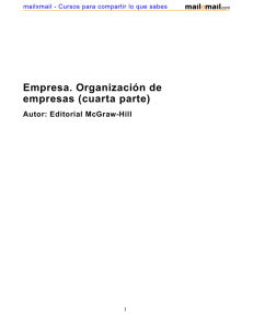 Empresa. Organización de empresas (cuarta parte)