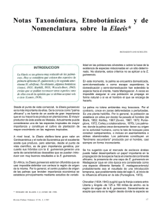 Notas Taxonómicas, Etnobotánicas y de Nomenclatura