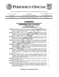 periodico oficial - Congreso del Estado de Tamaulipas