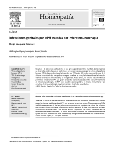 Infecciones genitales por VPH tratadas por microinmunoterapia
