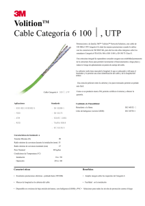 VolitionTM Cable Categoría 6 100 Ω, UTP