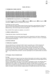 Actiq 800 microgramos - Agencia Española de Medicamentos y