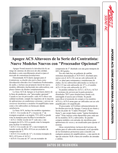 Apogee ACS Contractor Series Sell Sheet (Spanish)