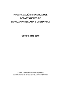 programación didáctica del departamento de lengua castellana y