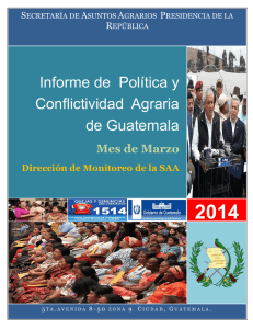 Informe de Conflictividad y Política Agraria de Guatemala