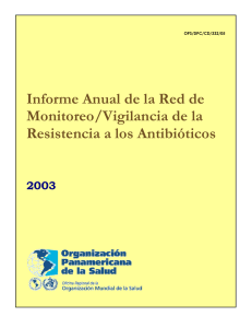 Informe Anual de la Red de Monitoreo/Vigilancia de la Resistencia a
