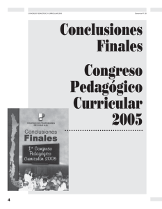 Conclusiones Finales Congreso Pedagógico Curricular