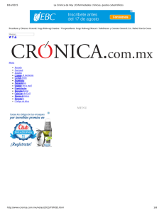 8/14/2015 La Crónica de Hoy | Enfermedades crónicas, gastos