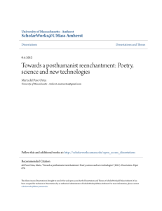 Towards a posthumanist reenchantment: Poetry, science and new