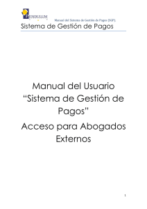 Manual del Usuario “Sistema de Gestión de Pagos” Acceso para