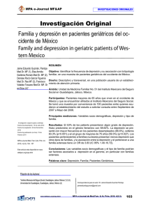 Investigación Original Familia y depresión en pacientes geriátricos