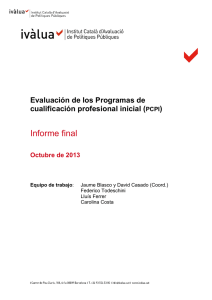 Evaluación de los Programas de cualificación profesional inicial