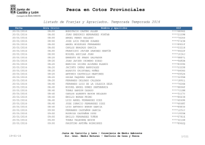 Pesca en Cotos Provinciales - Medio Ambiente