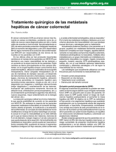 Tratamiento quirúrgico de las metástasis hepáticas