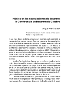 México en las negociaciones de desarme