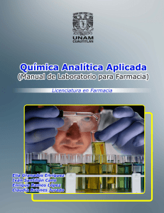 Química Analítica Aplicada (Manual de laboratorio para