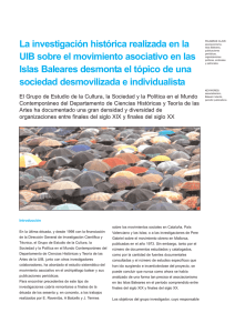 La investigación histórica realizada en la UIB sobre el movimiento