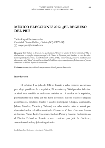 MÉXICO ELECCIONES 2012: ¿EL REGRESO DEL PRI?