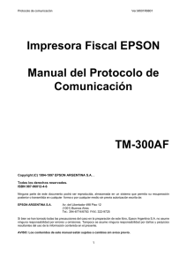 Impresora Fiscal EPSON Manual del Protocolo de