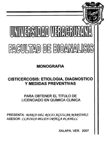 monografia cisticercosis: etiologia, diagnostico y medidas