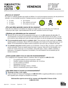 Venenos Poisons Fact Sheet