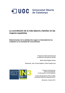 La conciliación de la vida laboral y familiar en las mujeres españolas