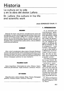 La cultura en la vida y en la obra del doctor Lafora