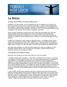 La Biblia - Yendo Mas Lejos