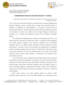 CONMEMORAN NATALICIO DE MIGUEL HIDALGO Y COSTILLA