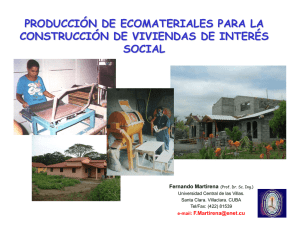 Ecomateriales en la producción de vivienda social, Cuba